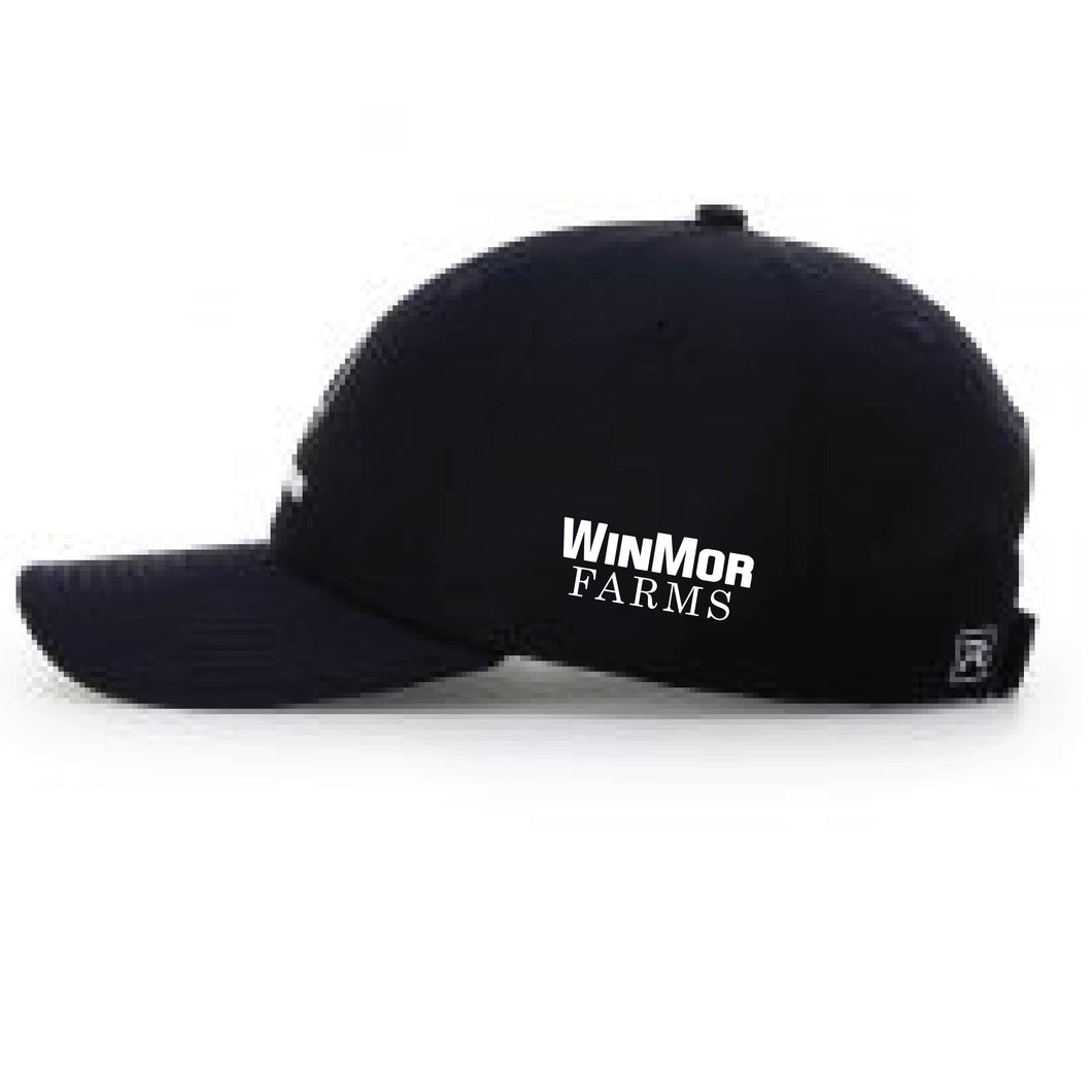NEW - Black Hat with White Logo (Front and Side)