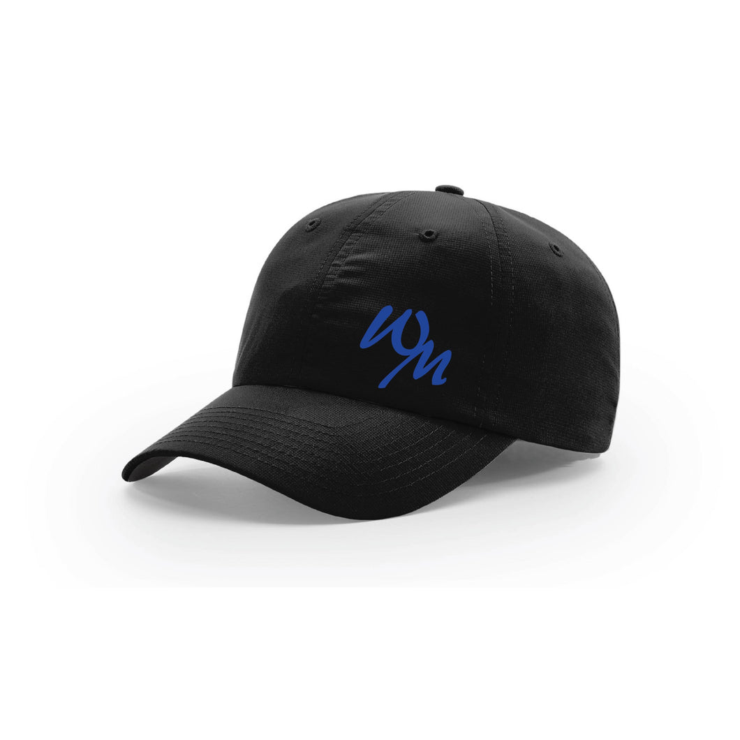 NEW - Black Hat with Blue WM Logo