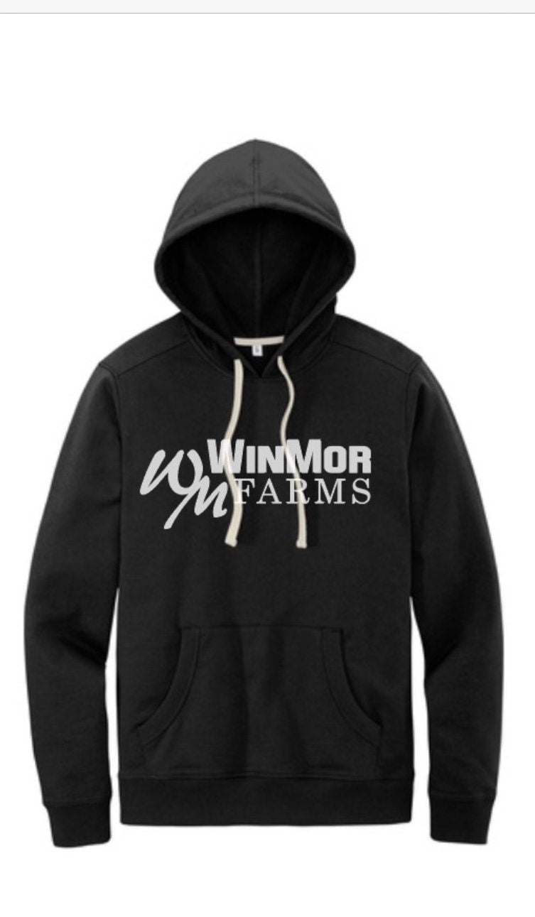 WinMor Black Hoodie with Vintage/Washed WM Logo