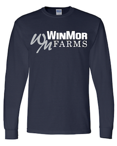 Navy WinMor Farms Long Sleeve T-Shirt